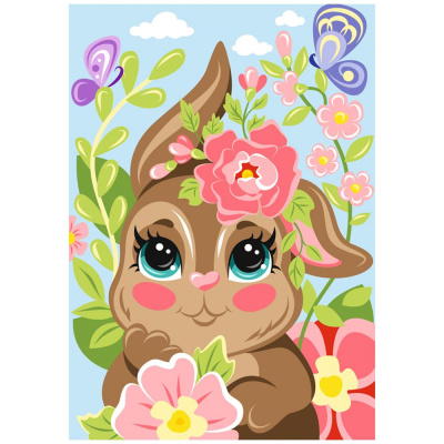 Картина по номерам  для малышей Весенний зайчик, Ркн-061