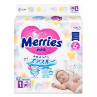 Подгузники MERRIES для новорожденных  5кг  90шт/уп 62020310
