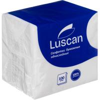 Салфетки бумажные Luscan 1сл24х24белые100шт/уп