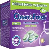 Таблетки для ПММ Clean&amp;Fresh Allin1 mini tabs 100шт/уп