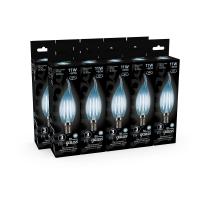 Лампа светодиодная Gauss Filament на ветру 11W 830lm 4100К Е14 LED 10 шт/уп