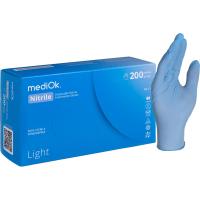 Перчатки нитрил., mediOk голубой LIGHT (XL) 100пар/уп