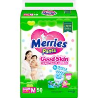 Подгузники -трусики для детей MERRIES Good Skin  М/ 7-12 кг  50 шт/уп