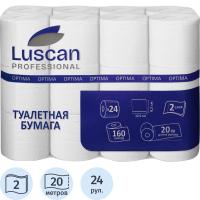 Бумага туалетная Luscan Professional 2сл бел втор втул 20м 160л 24рул/уп