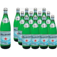 Вода минеральная San Pellegrino питьевая газ стекло, 0,75 л