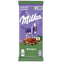 Шоколад молочный Milka фундук, 85г