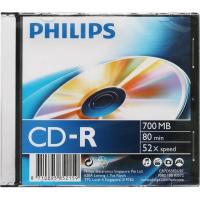 Носители информации CD-R Philips (CR7D5SF01/97)700 Mb, 52х, Slim Case 1шт