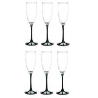 Набор бокалов для шампанского Домино, стекло, 6шт/наб, V=170мл, H8167