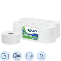 Бумага туалетная д/дисп Focus Eco Jumbo 1сл бел цел 450м 12рул/уп 5050785