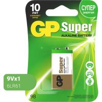 Батарейка GP Super 6LR61/Крона 9V/1604A 1604A-5CR1/1604AA21-5CRSBC1 бл/1