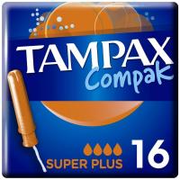 Тампоны TAMPAX Compak Super Plus Duo с аппликатором 16шт/уп