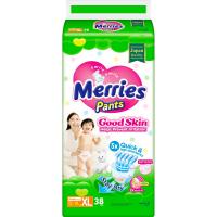 Подгузники -трусики для детей MERRIES Good Skin  XL/ 12-19 кг 38 шт/уп