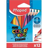 Карандаши цветные Maped COLOR'PEPS STRONG MINI 3хгр,пластик,12цв/наб,862812