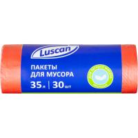 Мешки для мусора ПНД 35л 8мкм 30шт/рул красный 48х58см Luscan