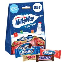 Конфеты Milky Way и Друзья шоколадные Санта подарочный набор 85г