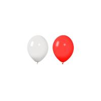Набор шаров воздушн.праздн.пастель,цв белый,красный 25шт(латекс),30см,90358