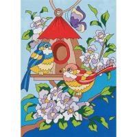 Картина по номерам для малышей Весенние птички набор Ркн-036