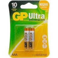 Батарейка GP Ultra AAA/LR03/24AU, GP24AU -2CR2/24AUA21-2CRSBC2, бл/2шт