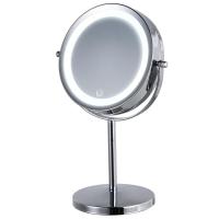 Зеркало косметическое HASTEN c увеличением и подсветкой HAS1811 silver
