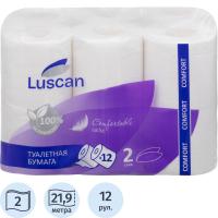 Бумага туалетная Luscan Comfort 2сл бел 100%цел втул 21,88м 175л 12рул/уп