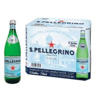 Вода минеральная San Pellegrino питьевая газ стекло, 0,75 л