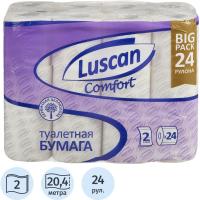 Бумага туалетная Luscan Comfort 2сл бел 100%цел втул 20,04м 167л 24шт/уп