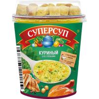 Суп Суперсуп Куриный+гренки 40г 12шт/уп