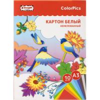 Картон белый Комус Класс ColorPics 10л А3 немелован.папка