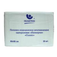 Пеленки впитывающие Пелигрин 60х90см, Classic, 30шт/уп (М60х90/30С)