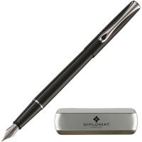 Ручка перьевая DIPLOMAT Traveller black lacquer F синий D10424950