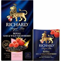 Чай Richard Royal Goji &amp; Wild Strawberry,черный,ароматизированный, 25шт/уп
