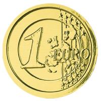 Шоколад порционный Монеты в банке Евро, 6г/120 шт