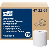 Бумага туалетная Tork SmartOne Advanced в мини-рулонах с ЦВ 2-сл. 12рул/уп