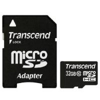 Карта памяти Transcend Premium microSDHC 32Gb UHS-I Cl10 +ад, TS32GUSDHC10