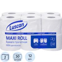 Бумага туалетная Luscan ComfortMax 2сл бел цел 50м 400л 12рул/уп