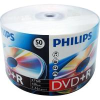 Носители информации DVD+R Philips (DR4S6U50F/97)4.7 Gb, 16x, Bulk 50шт/уп