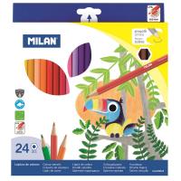 Карандаши цветные 24цв 6-гран Milan, 80024