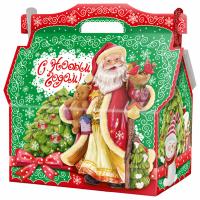 Подарок новогодний "Новогодний Ларец", НАБОР конфет 1000 г, картонная коробка, 323069/МГН027