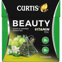Чай Curtis зеленый Beauty,ароматизированный,средний лист, 15шт/уп
