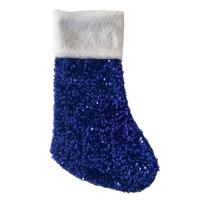 Украшение новогоднее носок Мерцание в синем / 0,5x19x40см арт.90562