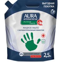 Мыло жидкое AURA Antibacterial c антибактериальным эффектом дой-пак 2,5л