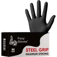 Перчатки одноразовые нитрил Steel Grip цв.черный (50 пар/уп)р.М,ПС