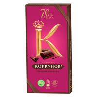 Шоколад Коркунов горький шоколад 70%, 90 г