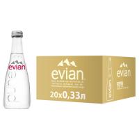 Вода минеральная Evian стекл. бут. 0,33л негаз 20 шт/уп
