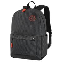 Рюкзак BRAUBERG ENERGETIC универсальный, эргономичный, "Recycle", черный\серый, 43х30х16 см, 270796