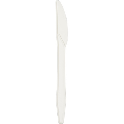 Нож одноразовый 165мм, бел., кукурузный крахмал, 50шт/уп