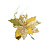 Новогоднее украшение елочное Золотой цветок на клипсе 23x23x31см 88685