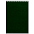 Блокнот на спирали А4 60л. зелен.картон д/лог.клет.14ш