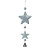 Украшение новогоднее подвесное Две серебряные звездочки 21x9x2,5см 89482