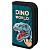 Пенал ПИФАГОР, 2 отделения, ламинированный картон, 19х11 см, "Dino world", 272249